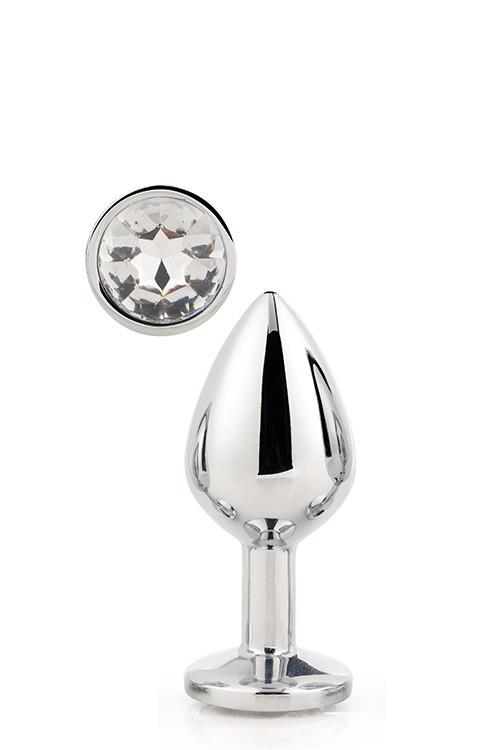 Gleaming love silver plug medium